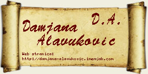 Damjana Alavuković vizit kartica